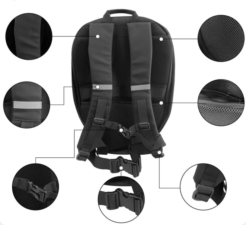 Knight LED Motorrad Rucksack Carbon