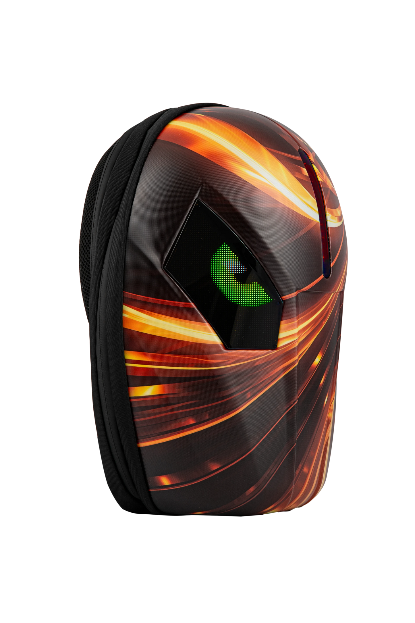 nomandgear LED Rucksack neues Model 2025, Motorrad Rucksack mit LED Augen, Hard Shell Tasche,