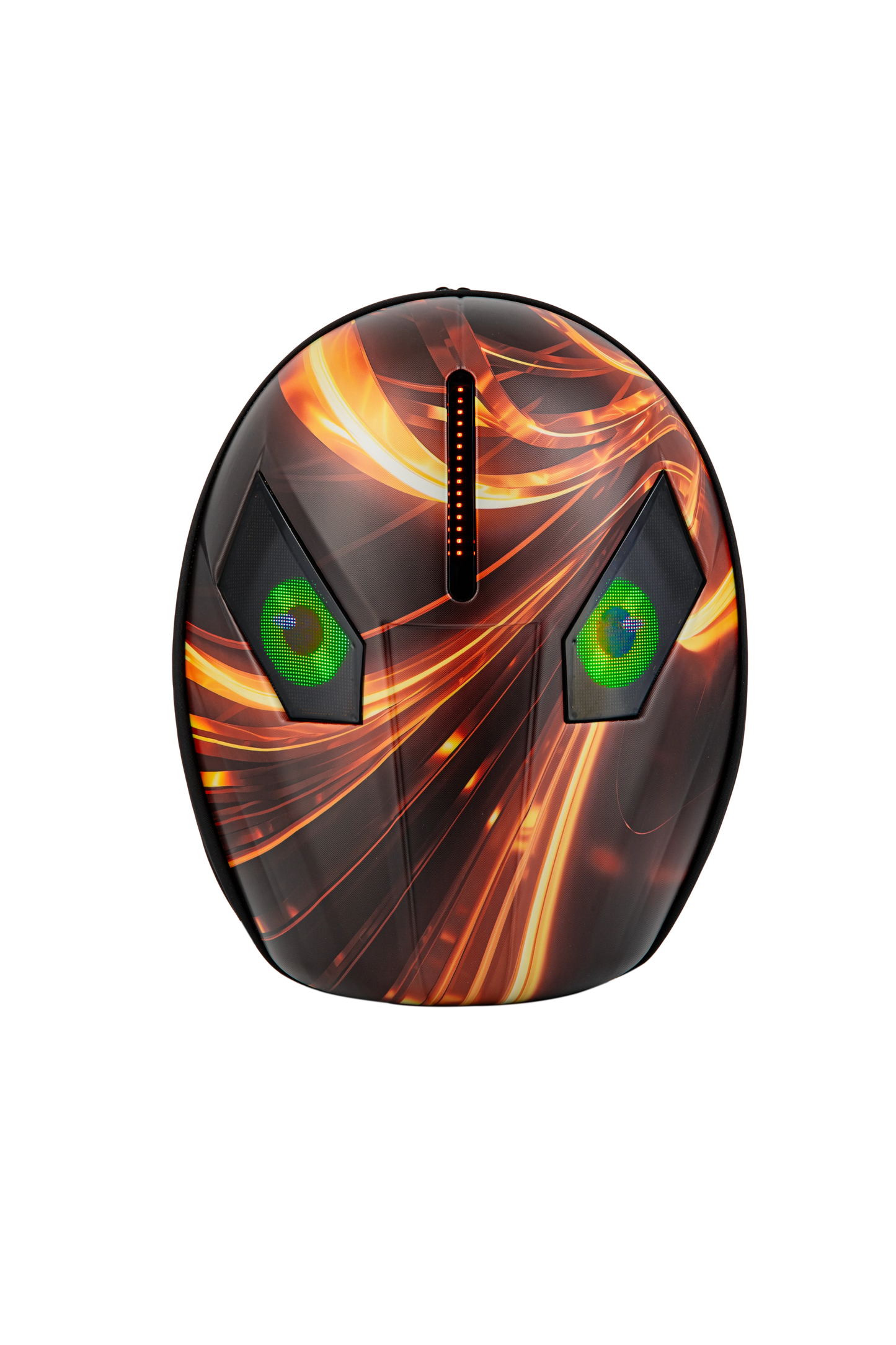 nomandgear LED Rucksack neues Model 2025, Motorrad Rucksack mit LED Augen, Hard Shell Tasche,