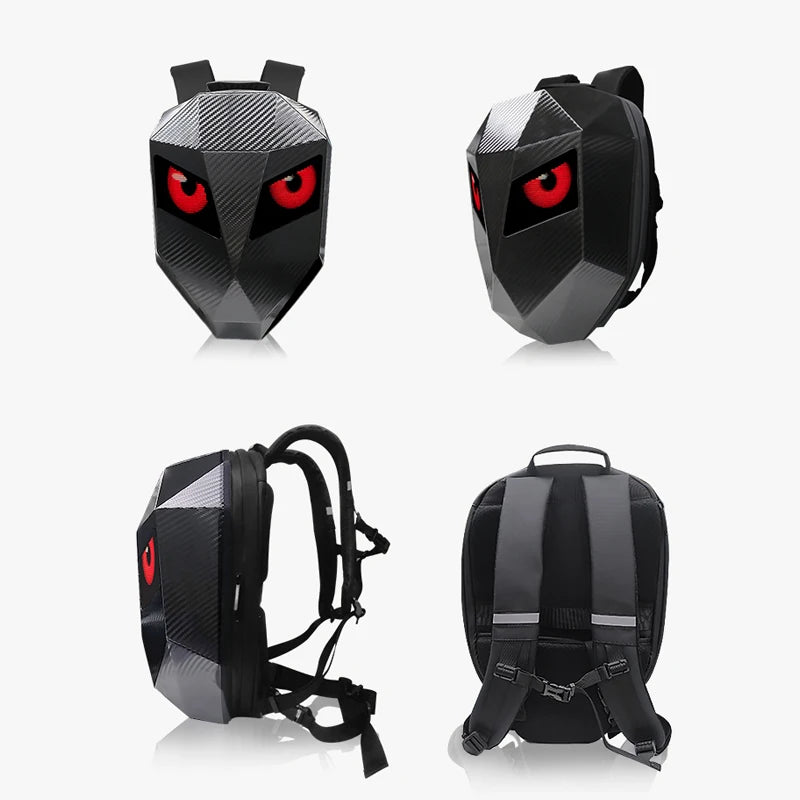 Knight LED Motorrad Rucksack Carbon