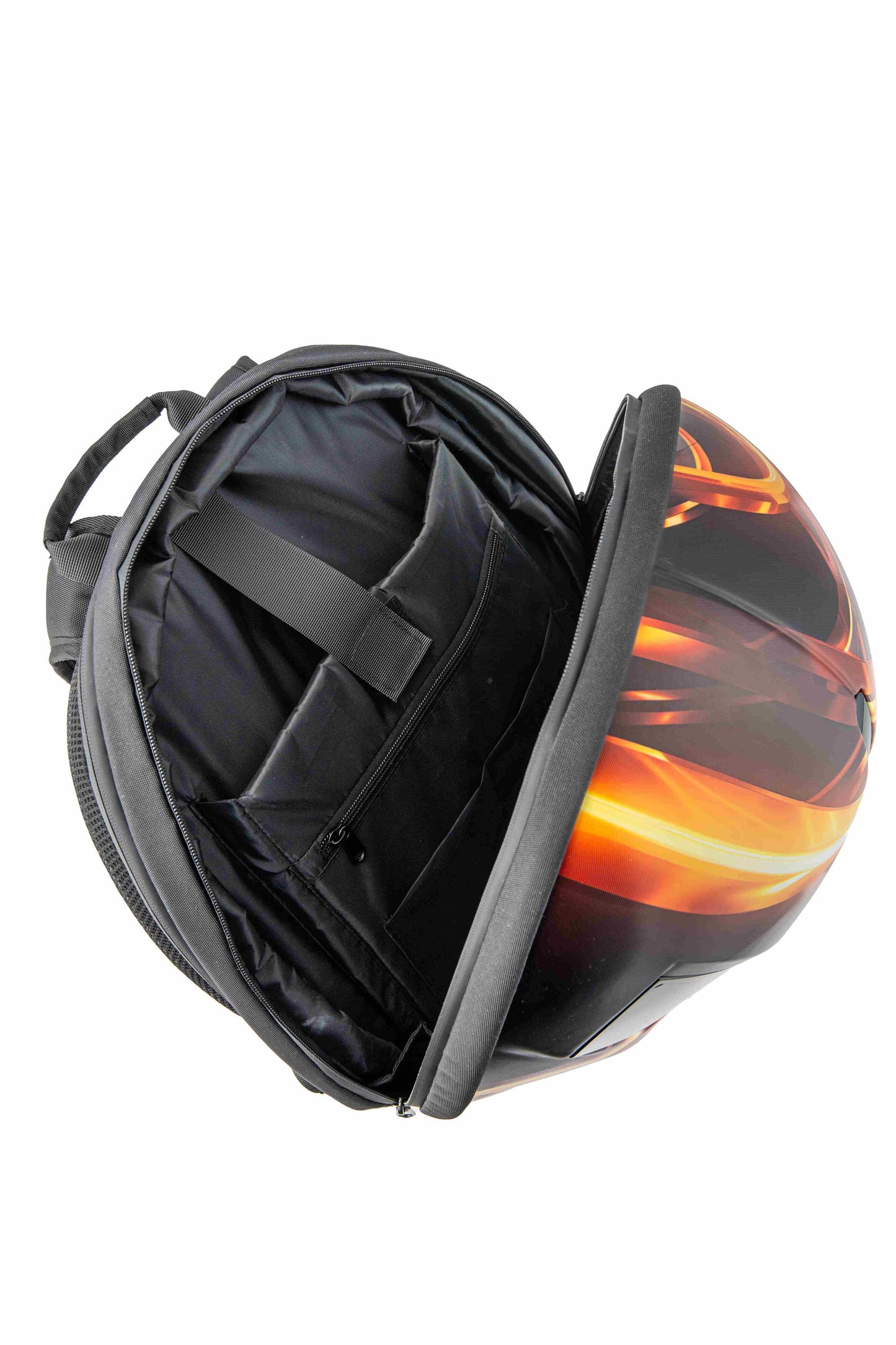 nomandgear LED Rucksack neues Model 2025, Motorrad Rucksack mit LED Augen, Hard Shell Tasche,